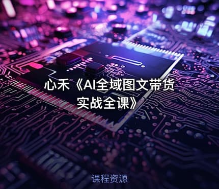 心禾《AI全域图文带货实战全课》