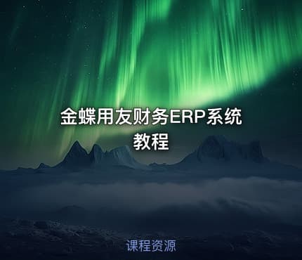 金蝶用友财务ERP系统教程