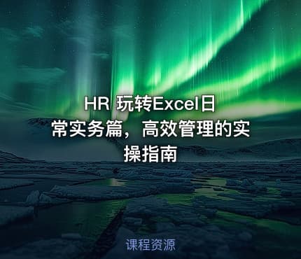 HR 玩转Excel日常实务篇，高效管理的实操指南
