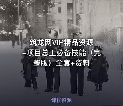 筑龙网VIP精品资源 -项目总工必备技能（完整版）全套+资料