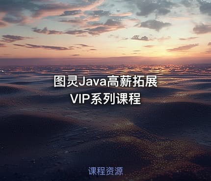 图灵Java高薪拓展 VIP系列课程
