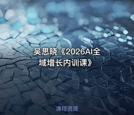 吴思晓《2026AI全域增长内训课》