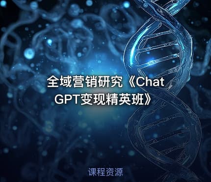 全域营销研究《ChatGPT变现精英班》