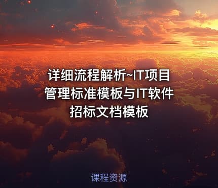 详细流程解析~IT项目管理标准模板与IT软件招标文档模板