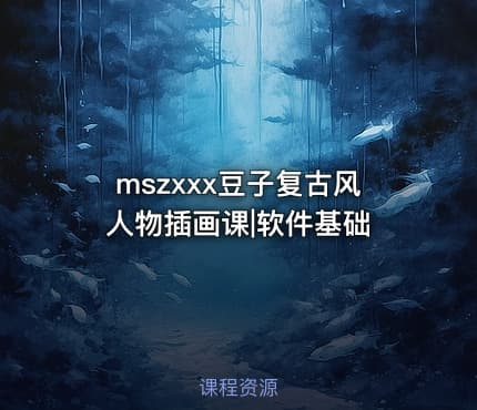 mszxxx豆子复古风人物插画课|软件基础