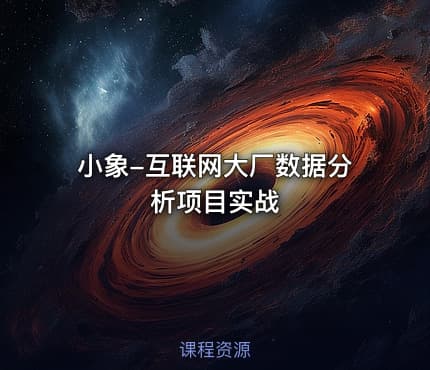小象-互联网大厂数据分析项目实战