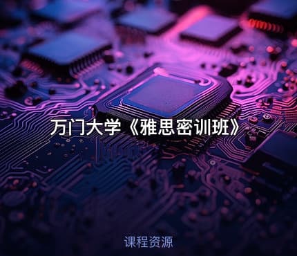 万门大学《雅思密训班》