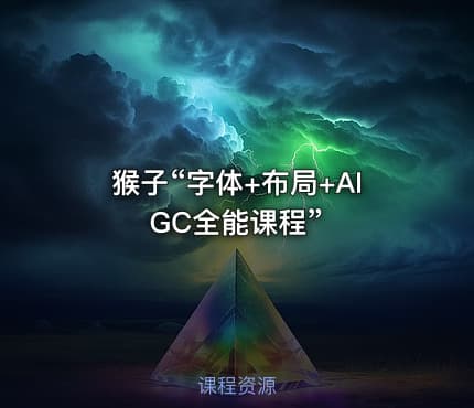 猴子“字体+布局+AIGC全能课程”