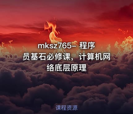 mksz765- 程序员基石必修课，计算机网络底层原理