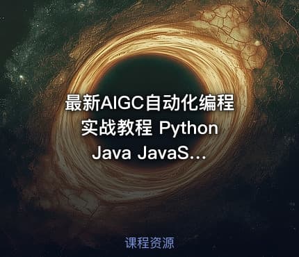 最新AIGC自动化编程实战教程 Python Java JavaScript VBA完整版