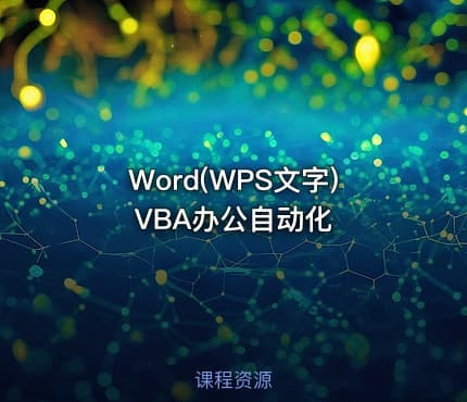 Word(WPS文字) VBA办公自动化