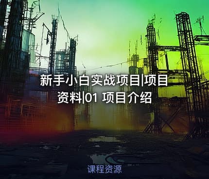 新手小白实战项目|项目资料|01 项目介绍