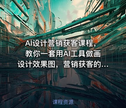 AI设计营销获客课程，教你一套用AI工具做画设计效果图，营销获客的方法
