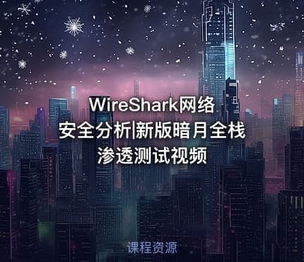 WireShark网络安全分析|新版暗月全栈渗透测试视频