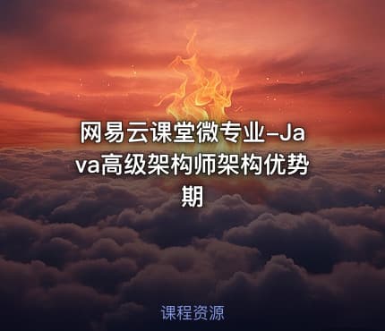 网易云课堂微专业-Java高级架构师架构优势期