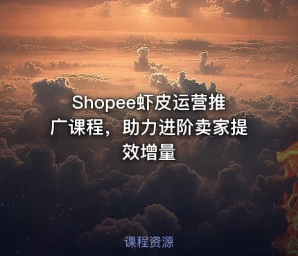 Shopee虾皮运营推广课程，助力进阶卖家提效增量