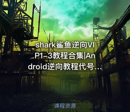 shark鲨鱼逆向VIP1-3教程合集|Android逆向教程代号VIP3