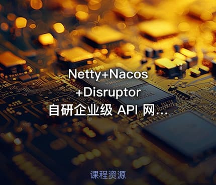 Netty+Nacos+Disruptor 自研企业级 API 网关实战教程