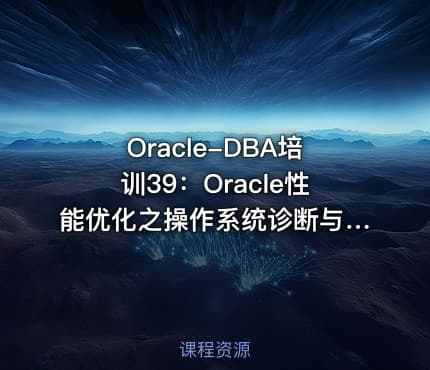 Oracle-DBA培训39：Oracle性能优化之操作系统诊断与分析