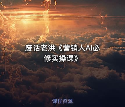 废话老洪《营销人Al必修实操课》