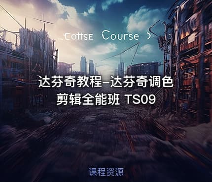 达芬奇教程-达芬奇调色剪辑全能班 TS09