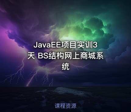 JavaEE项目实训3天 BS结构网上商城系统