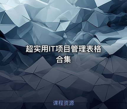 超实用IT项目管理表格合集