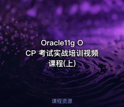 Oracle11g OCP 考试实战培训视频课程(上)