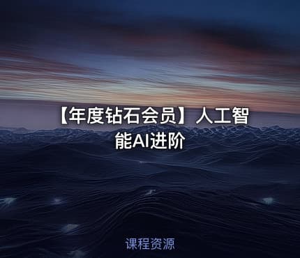 【年度钻石会员】人工智能AI进阶