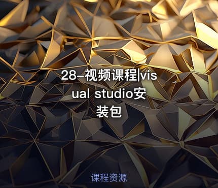 28-视频课程|visual studio安装包