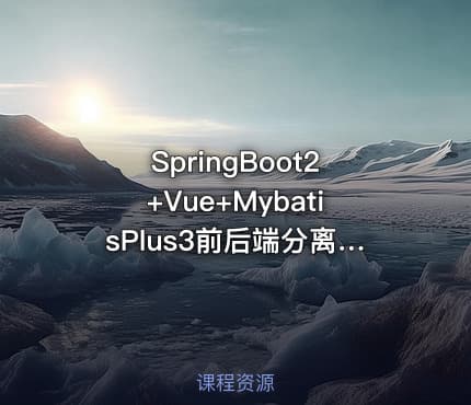 SpringBoot2+Vue+MybatisPlus3前后端分离权限系统D2Admin视频教程