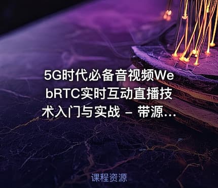5G时代必备音视频WebRTC实时互动直播技术入门与实战 - 带源码课件