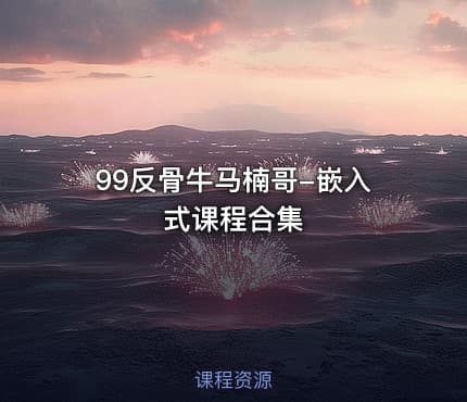 99反骨牛马楠哥-嵌入式课程合集