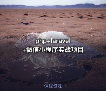 php+laravel+微信小程序实战项目