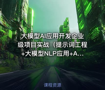 大模型AI应用开发企业级项目实战（提示词工程+大模型NLP应用+AI对话产品）