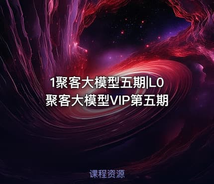 1聚客大模型五期|L0聚客大模型VIP第五期
