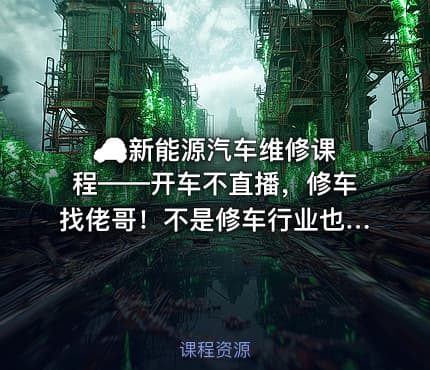 🚗 新能源汽车维修课程——开车不直播，修车找佬哥！不是修车行业也可以瞧瞧，至少车子有问题能大概判断问题减少被宰的概率