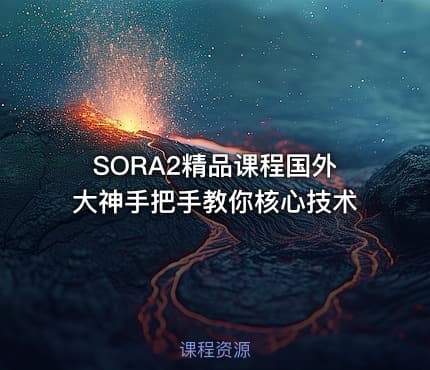 SORA2精品课程国外大神手把手教你核心技术