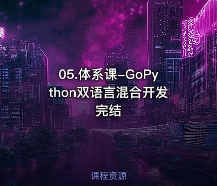 05.体系课-GoPython双语言混合开发完结