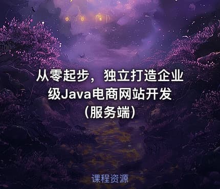 从零起步，独立打造企业级Java电商网站开发（服务端）