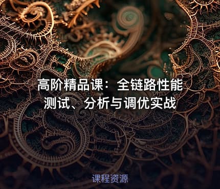 高阶精品课：全链路性能测试、分析与调优实战