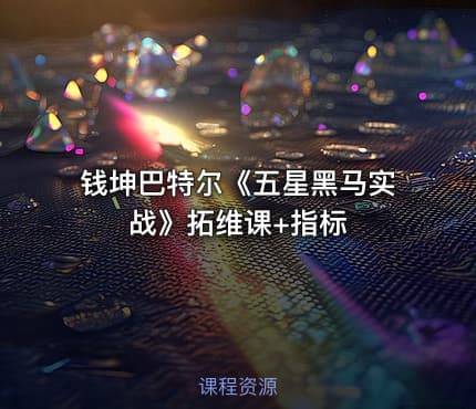 钱坤巴特尔《五星黑马实战》拓维课+指标