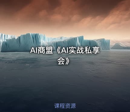 AI商盟《AI实战私享会》