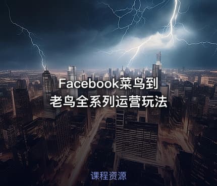 Facebook菜鸟到老鸟全系列运营玩法