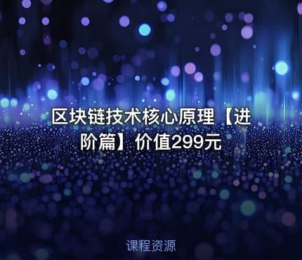 区块链技术核心原理【进阶篇】价值299元