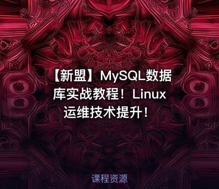 【新盟】MySQL数据库实战教程！Linux运维技术提升！