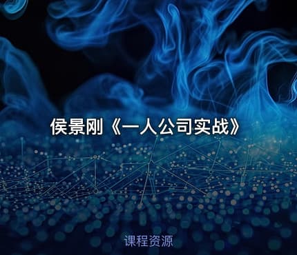 侯景刚《一人公司实战》