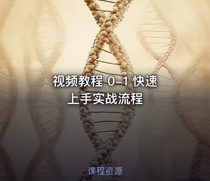 视频教程 0-1 快速上手实战流程
