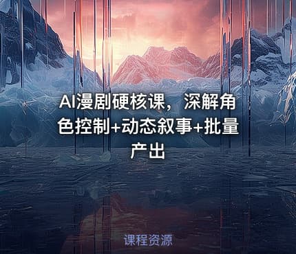 AI漫剧硬核课，深解角色控制+动态叙事+批量产出