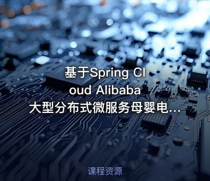 基于Spring Cloud Alibaba大型分布式微服务母婴电商项目开发实战教程